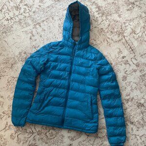 Mountain Warehouse Teal Hooded Puffer Jacket Women’s US 4 Lightweight